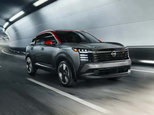 2026 Nissan car with bold design on the road