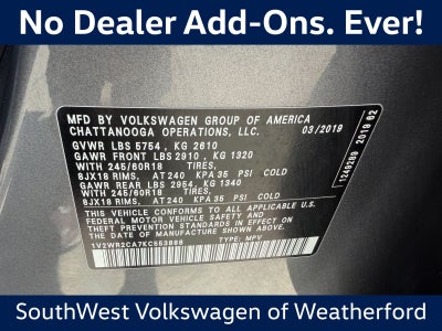 2019 Volkswagen Atlas 3.6L V6 SE w/Technology