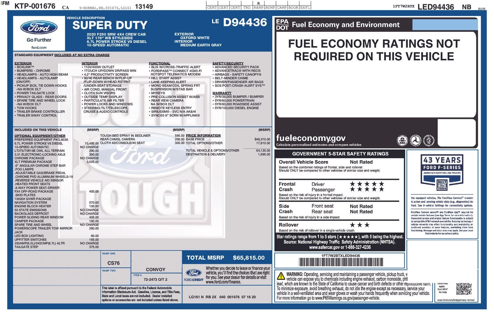 2020 Ford F-250SD F-250® XLT