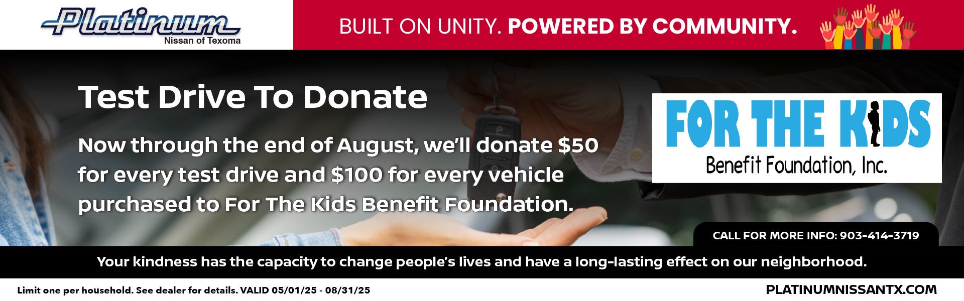 Test Drive To Donate Banner