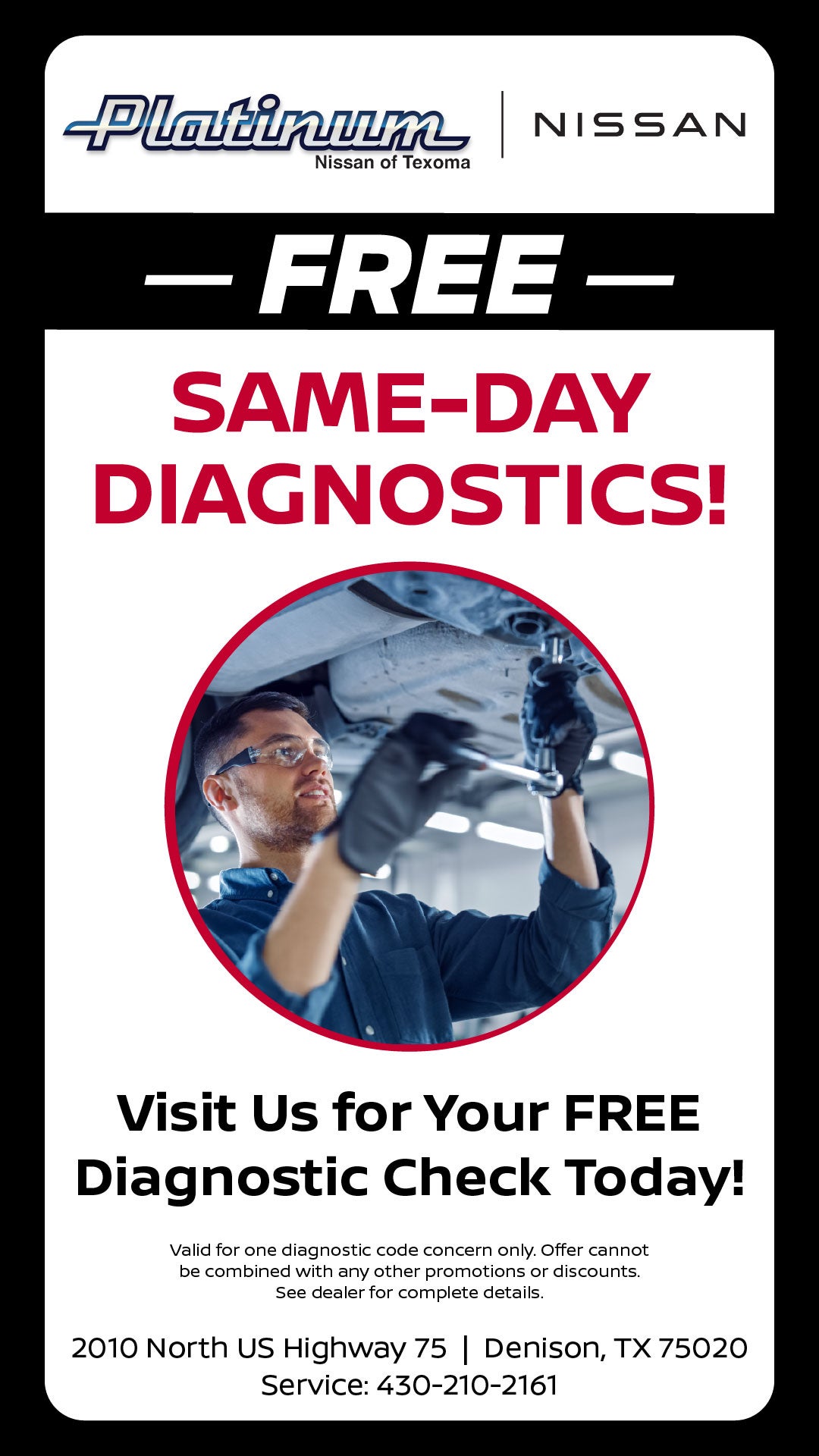 Free Same Day Diagnostics!